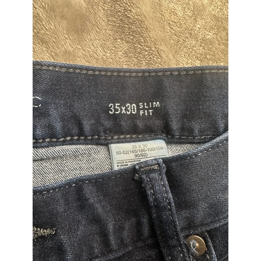 Banana Republic Traveler Jean 35x30 Dark Wash Slim Luxe Fit Indigo